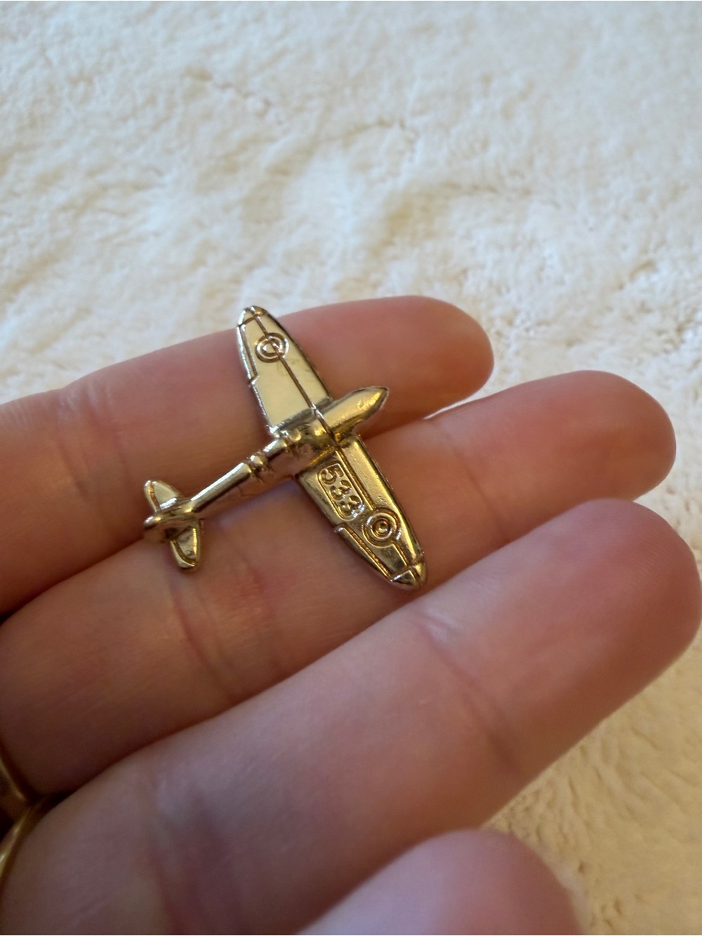 Gold Airplane Lapel Pin - Men Accessories